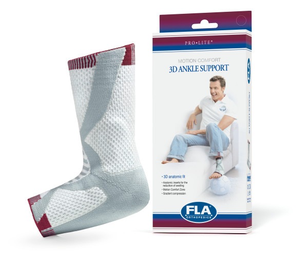 PRO-LITE 3D Ankle Support, White/Gray Small