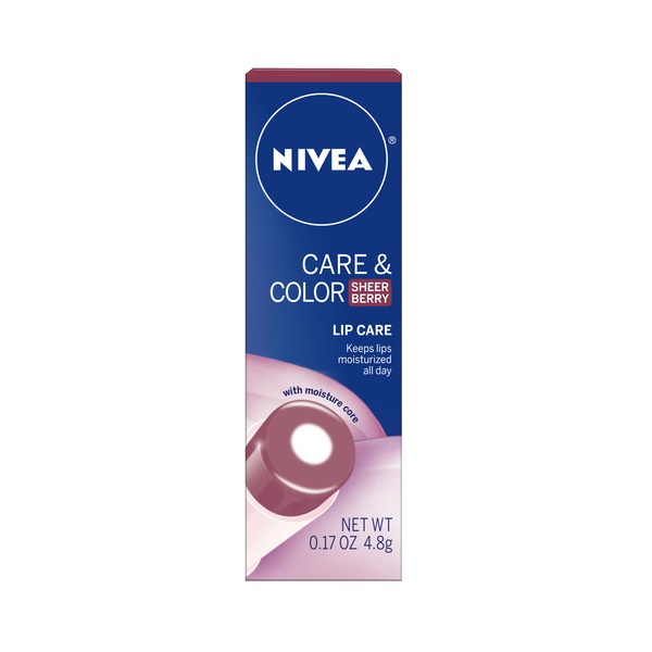 Nivea A Kiss of Care & Color - Cuidado de labios, Sheer Berry