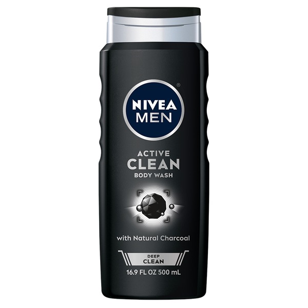 NIVEA MEN Deep Active Clean Charcoal Body Wash, 16.9 OZ