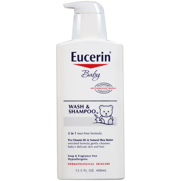 Eucerin Baby Wash and Shampoo, 13.5 OZ