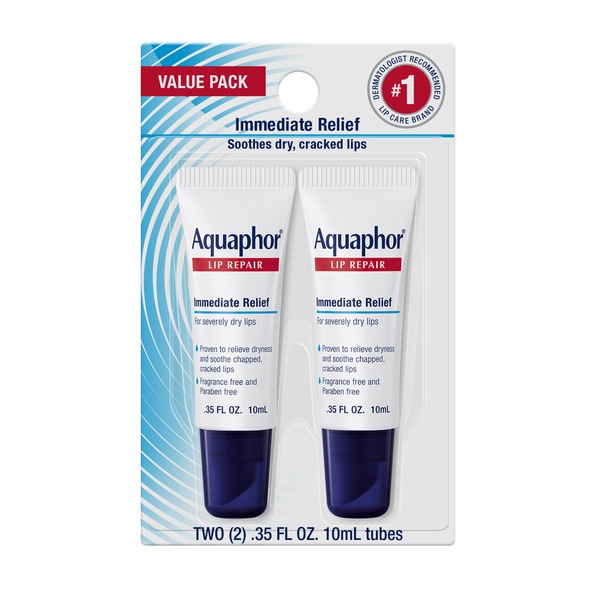 Aquaphor Lip Repair Twin Pack, 2 0.35 OZ Tubes