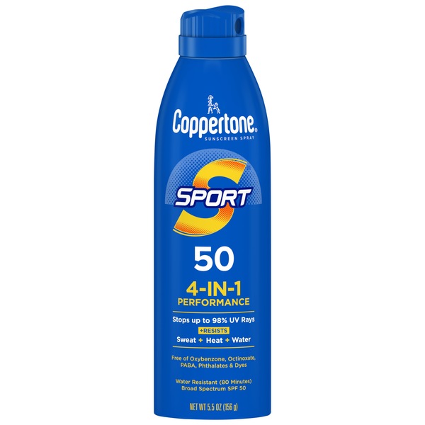 Coppertone SPORT Continuous Sunscreen Spray Broad Spectrum, 5.5 OZ