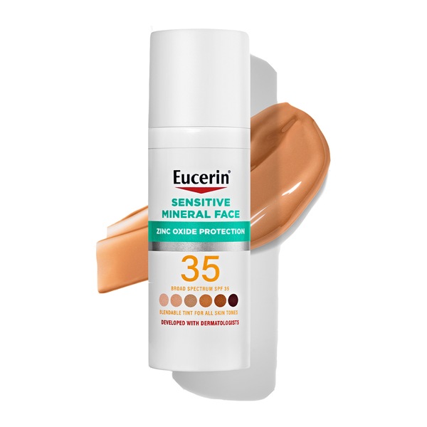 Eucerin Sun Tinted Mineral Face Sunscreen Lotion, SPF 35, 1.7 oz
