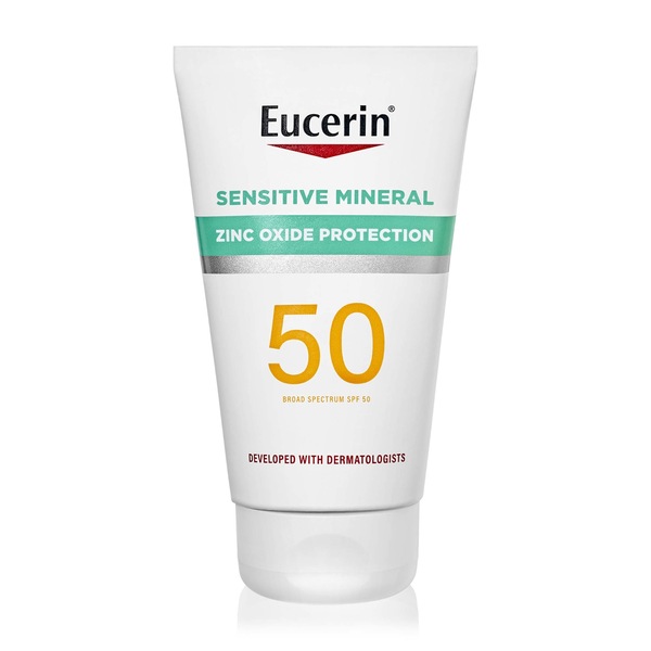 Eucerin Sun Sensitive Mineral Sunscreen Lotion SPF 50, 4 Fl Oz Tube, 4 Fl Oz