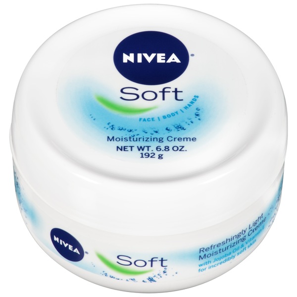 NIVEA Soft - Crema hidratante para el cuerpo, rostro y manos, 6.8 oz