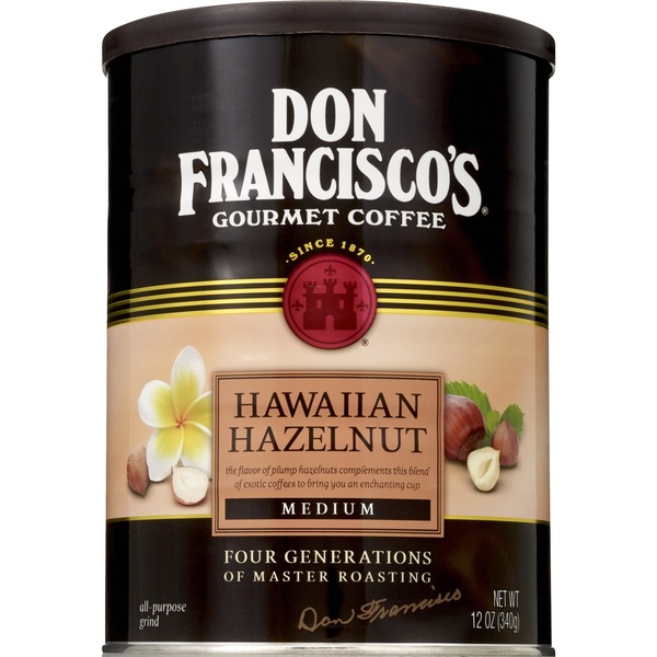 Don Francisco's Gourmet Coffee Hawaiian Hazelnut Medium, 12 oz