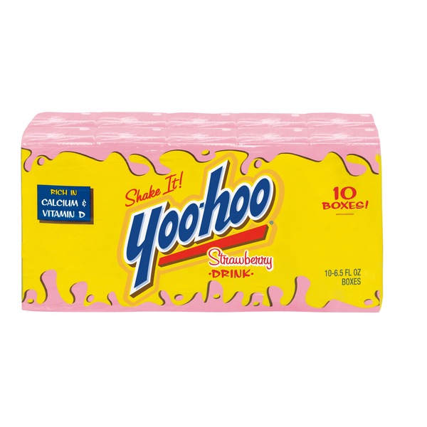 Yoo-hoo Strawberry Drink, 6.5 OZ Boxes, 10 CT