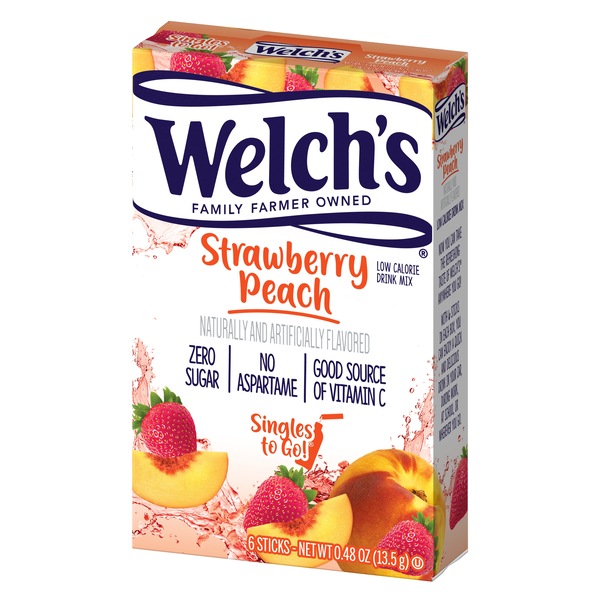 Welch's - Mezcla para preparar bebida, Strawberry Peach, 6 u.