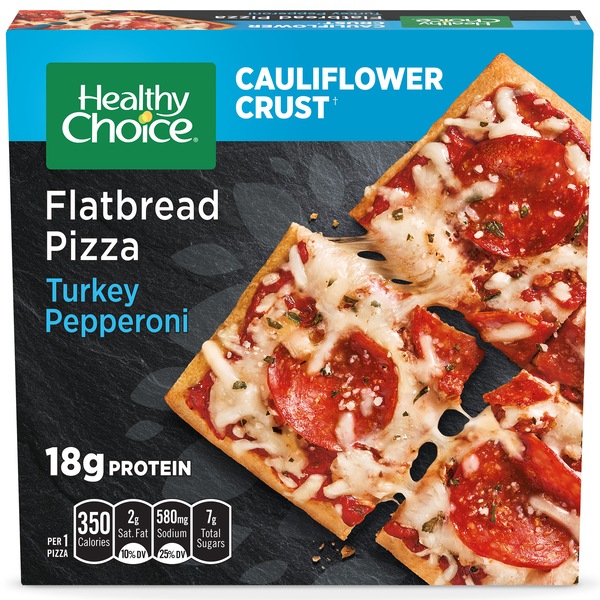Healthy Choice Turkey Pepperoni Cauliflower Crust Flatbread Pizza, 6 oz