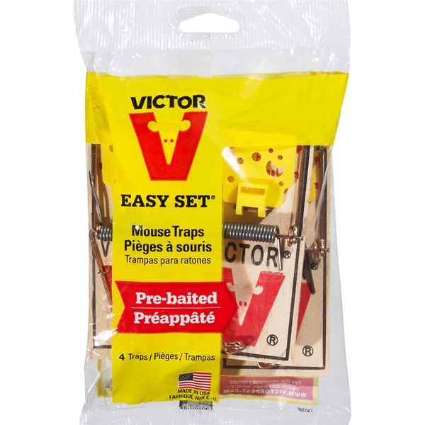 Victor Easy Set Mouse Traps, 4 Pack