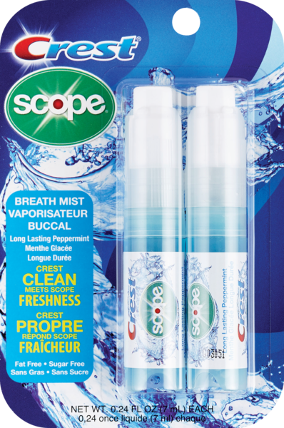 Crest Scope Long Lasting Breath Mist, Peppermint, .24 OZ