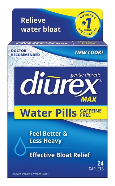 Diurex Max Water Caplets - Cápsulas sin cafeína