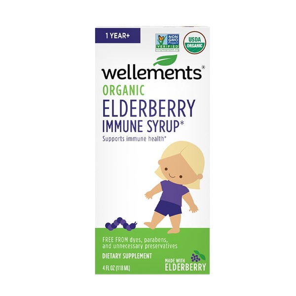 Wellements Organic Childrens Elderberry Syrup, 4 FL OZ