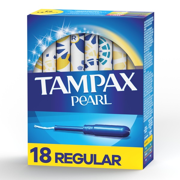 Tampax Pearl Tampons with LeakGuard Braid, Unscented, Regular
