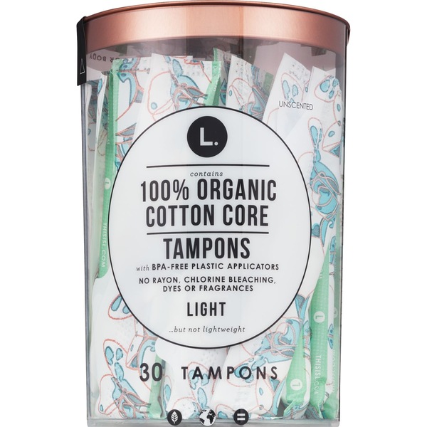 L. Organic Cotton Tampons Light, 30 CT 