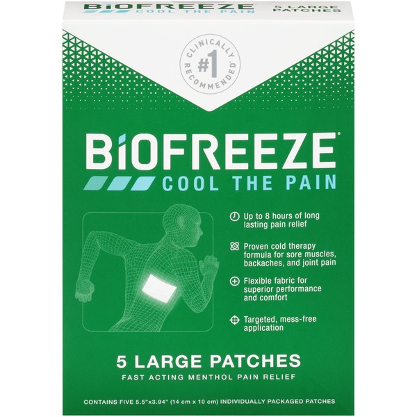 Biofreeze Pain Relieving Patch, 5 CT