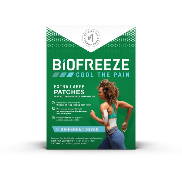 Biofreeze - Parches XL, paquete surtido, 4 u.
