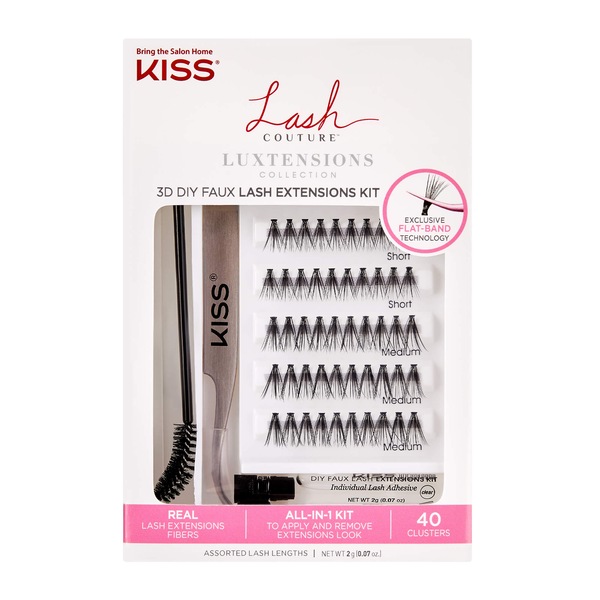 KISS Lash Couture Luxtension 3D - Kit de extensiones de pestañas postizas