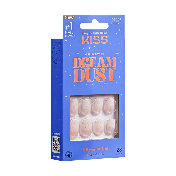 KISS Gel Fantasy Dreamdust Nails, Silver Spoon