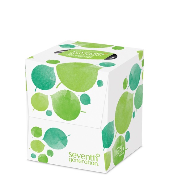 Seventh Generation 100% Recycled Facial Tissue Cube, 85 Sheets