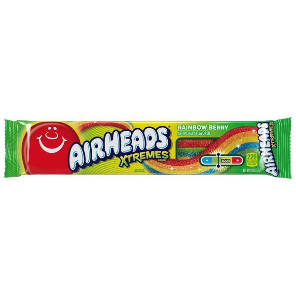 AirHeads Xtremes Rainbow Berry Sour Candy, 2 oz