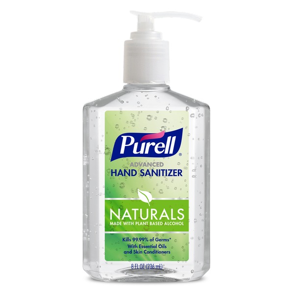 PURELL Advanced Naturals - Desinfectante para manos con alcohol a base de plantas, Citrus Scent, dispensador de 8 oz líq.