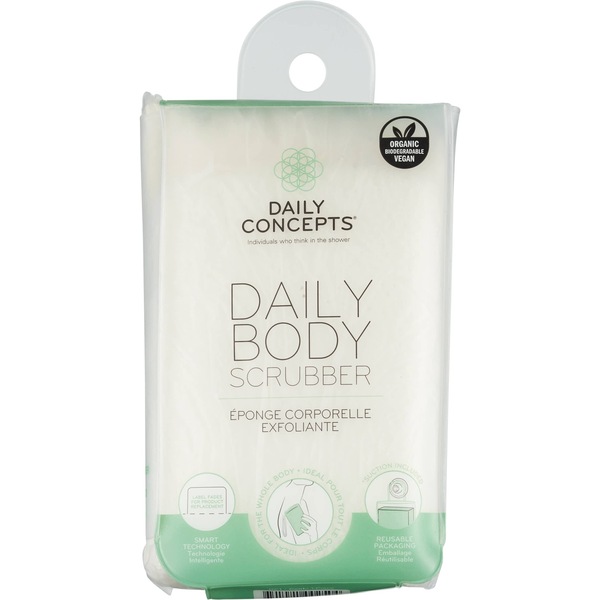 Daily Concepts Daily Body Scrubber, White
