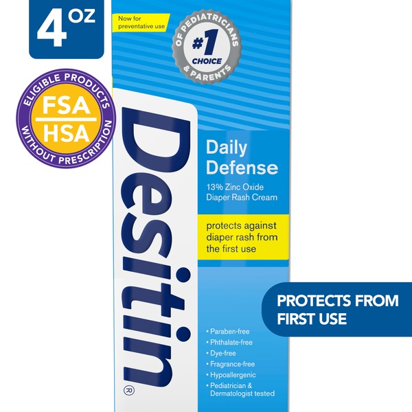 Desitin Daily Defense Baby - Crema para erupción causada por el pañal