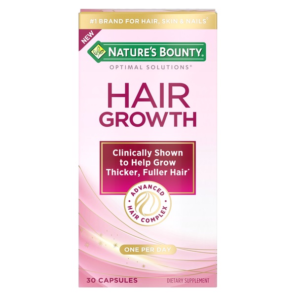 Nature’s Bounty Optimal Solutions Hair Growth Supplement, 30 Capsules