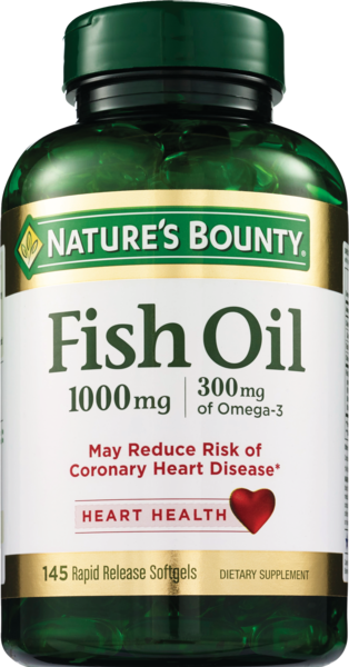 Nature's Bounty Cholesterol Free Fish Oil Softgels 1000mg
