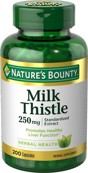 Nature's Bounty - Cápsulas de leche de cardo, 250 mg, 200 u.