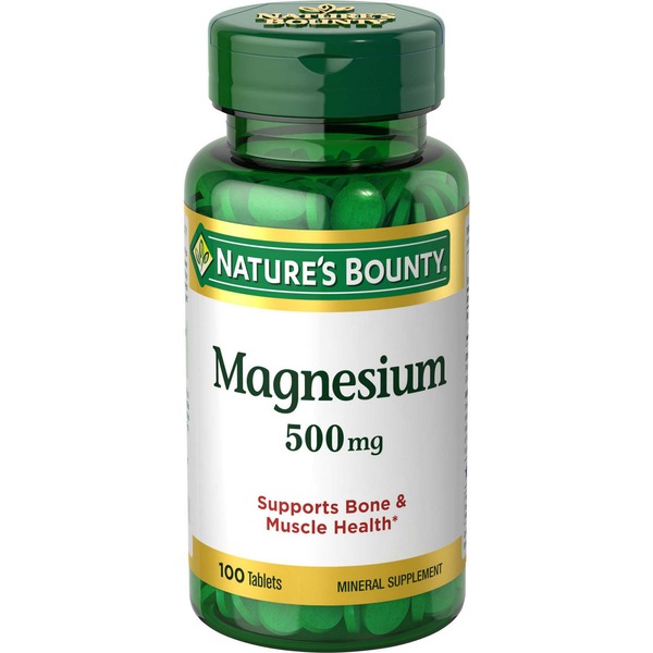 Nature's Bounty - Tabletas de magnesio, 500 mg