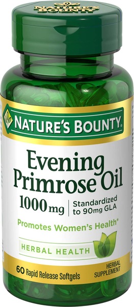 Nature's Bounty Evening Primrose Oil Softgels 1000mg, 60 CT