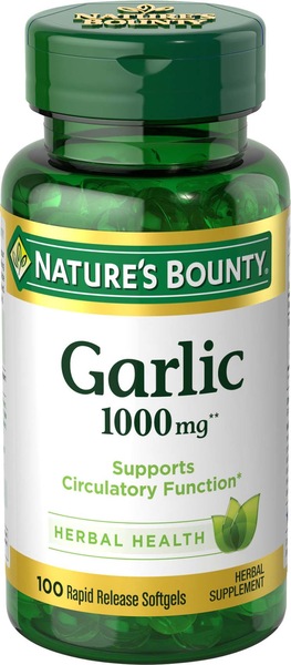 Nature's Bounty Garlic Softgels, 1000 Mg, 100 CT