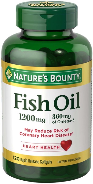 Nature's Bounty - Aceite de pescado en cápsulas blandas, 1200 mg
