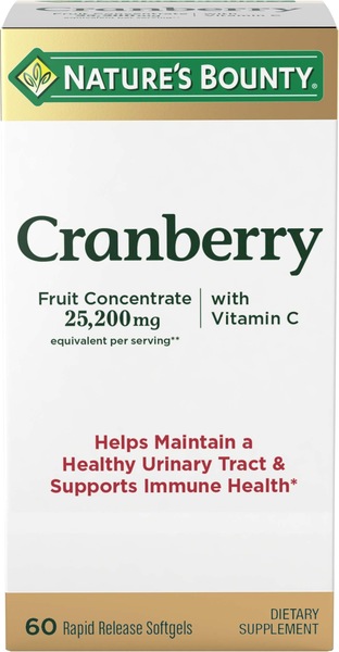 Nature's Bounty Triple Strength Cranberry with Vitamin C Softgels, 60CT