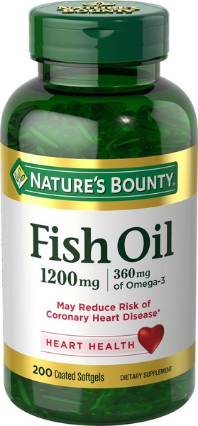 Nature's Bounty Odorless Fish Oil Softgels 1200mg