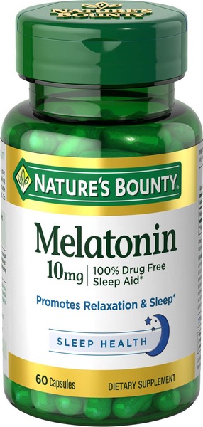 Nature's Bounty Melatonin Capsules 10mg, 60CT