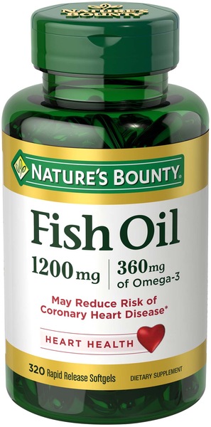 Nature's Bounty - Aceite de pescado en cápsulas blandas, 1200 mg