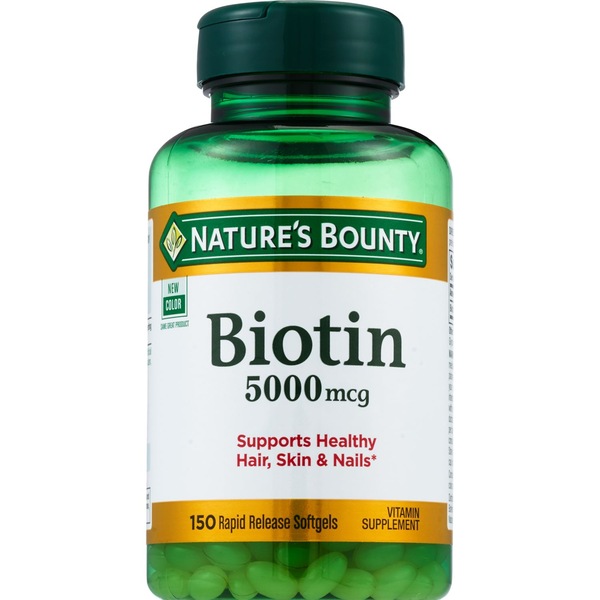 Nature's Bounty - Biotina en cápsulas blandas, 5000 mcg