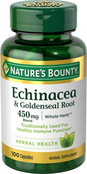 Nature's Bounty Echinacea and Goldenseal Plus - Suplemento en pastillas, 100 u.