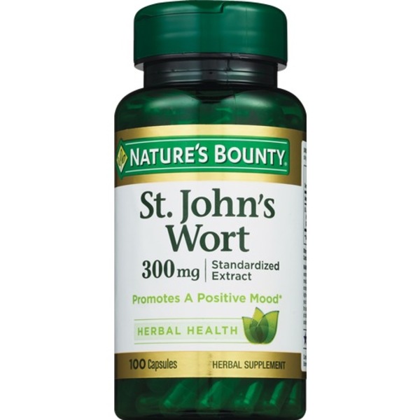 Nature's Bounty - Extracto estandarizado de hierba de San Juan en cápsulas, 300 mg, 100 u.
