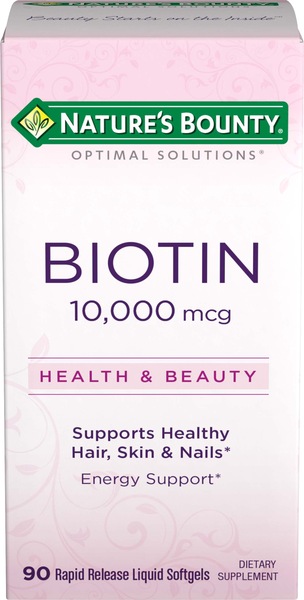 Nature's Bounty - Biotina en cápsulas blandas, 10000 mcg