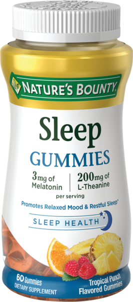 Nature's Bounty Sleep Complex 3 mg Melatonin/200 mg L-Theanine Gummies, 60 CT