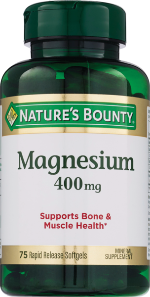 Nature's Bounty Magnesium Capsules, 400 mg, 75 CT