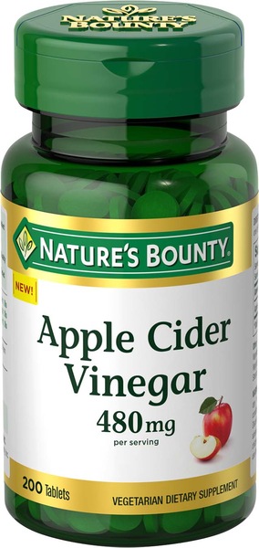 Nature's Bounty Apple Cider Vinegar, 480 mg, 200 CT
