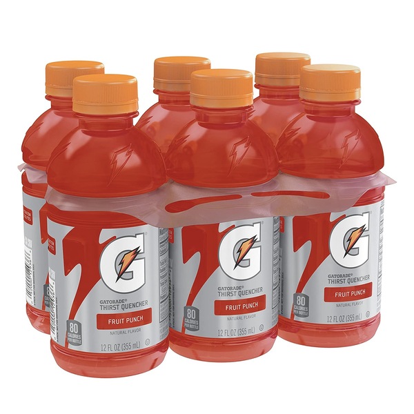 Gatorade Thirst Quencher, Fruit Punch, 6 CT, 12 OZ