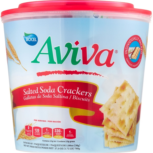 Aviva Soda Crackers, Saltine, 24 OZ