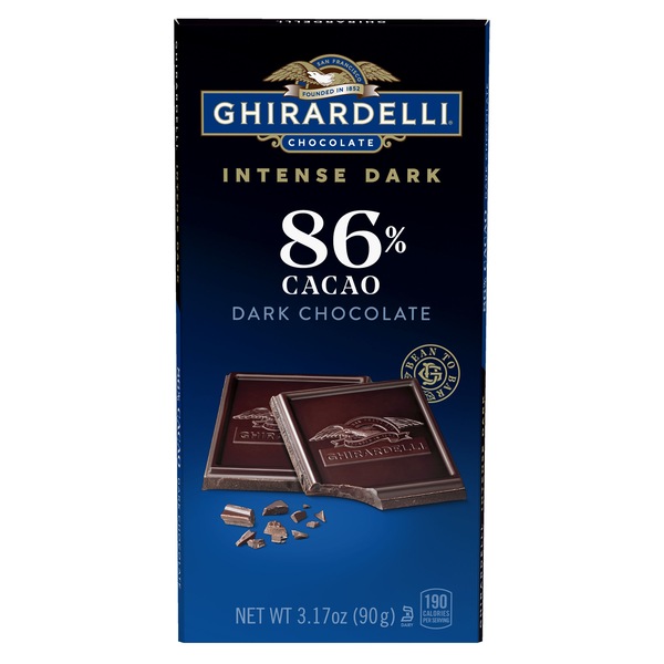 Ghirardelli, Intense Dark Chocolate Bar, 86% Cacao, 3.17 oz Bar