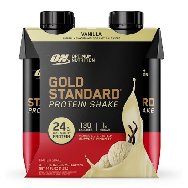 Optimum Nutrition Gold Standard Protein Shake, 11 OZ x 4 Bottles